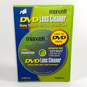 Maxell 190059 DVD-LC DVD Xbox Laser Lens Cleaner User Guide Home Theater Set Up
